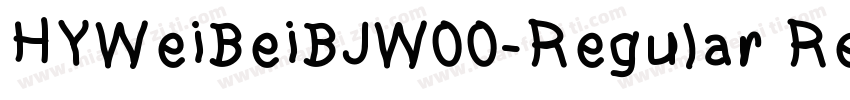 HYWeiBeiBJW00-Regular Regular字体转换